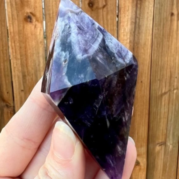 #186 Amethyst Double Terminated Crystal Point - Picture 5 of 9